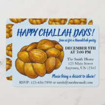 Lycklig Challah Days Hanukkah Party judiska Helgda