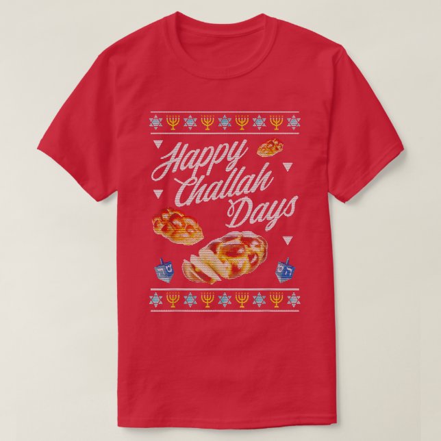 Lycklig Challah Days Hanukkah T-Shirt (Design framsida)