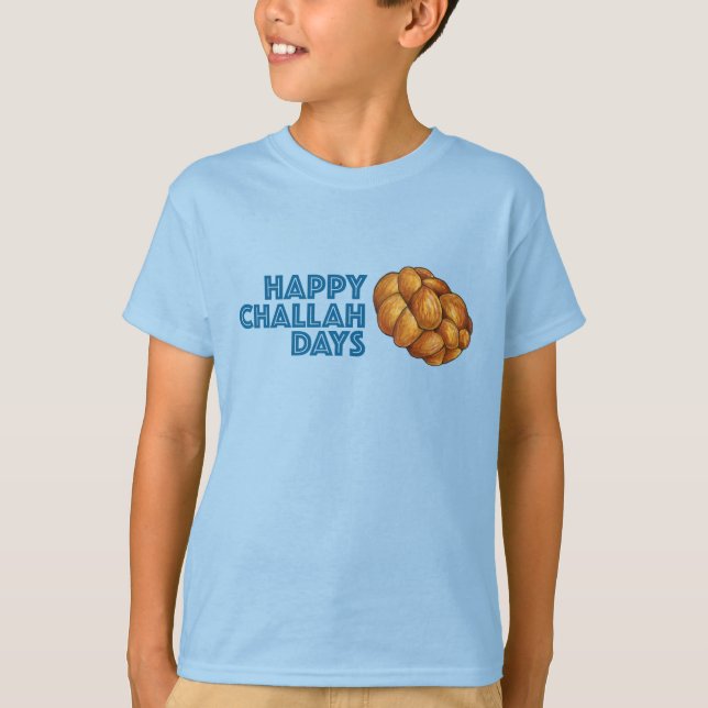 Lycklig Challah Days Helgdagar Hanukkah Chanukah T Shirt (Framsida)