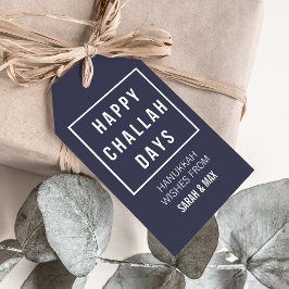 Lycklig Challah Days | Modern Minimalist Hanukkah Presentetikett