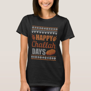 Lycklig Challah Days Ugly Hanukkah Sweater Chanuka T Shirt