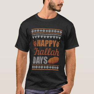 Lycklig Challah Days Ugly Hanukkah Sweater Chanuka T Shirt