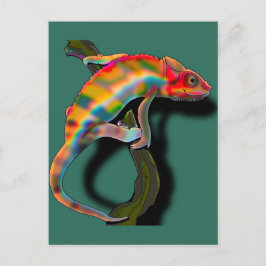 Lycklig Chameleon Vykort