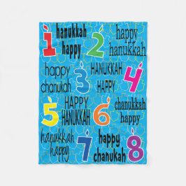 Lycklig Chanukah Fleece Blanket