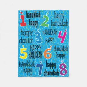 Lycklig Chanukah Fleece Blanket