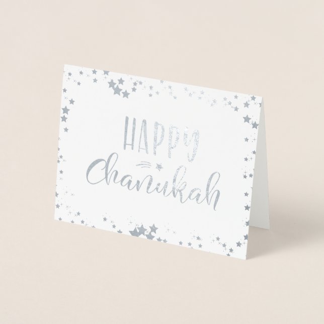 Lycklig Chanukah Folierat Kort (Framsida)
