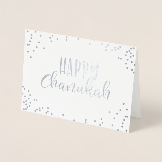 Lycklig Chanukah Folierat Kort (Framsida)