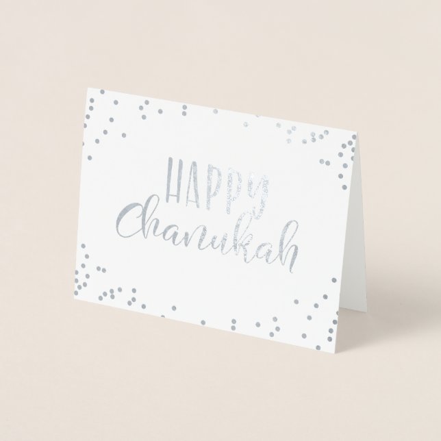 Lycklig Chanukah Folierat Kort (Framsida)