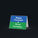 Lycklig Chanukah & God jul Helgdag Card Kort<br><div class="desc">Framsida: Lycklig Chanukah! & God jul!Insida: Låt oss firma!</div>