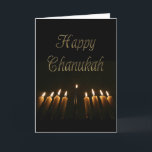 Lycklig Chanukah Hanukkah Menorah Ljus Candles Helgkort<br><div class="desc">Lycklig Chanukah Hanukkah Lamp Menorah Candelabrum med nio Grenar Lit Candles Judiska festival av Ljus Firande hälsningskort,  text,  med Kärlek Kaplan-familjen kan du ändra namn</div>