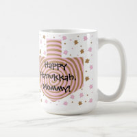 Lycklig Chanukah/Hanukkah ROSA/Brown Star Mugg