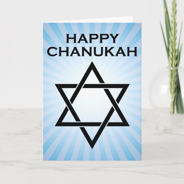 lycklig chanukah helgkort (Framsida)