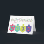 Lycklig Chanukah-kort Helgkort<br><div class="desc">Lycklig Chanukah Greeting Card med drömmar. Helt anpassade och personlig anpassning!</div>