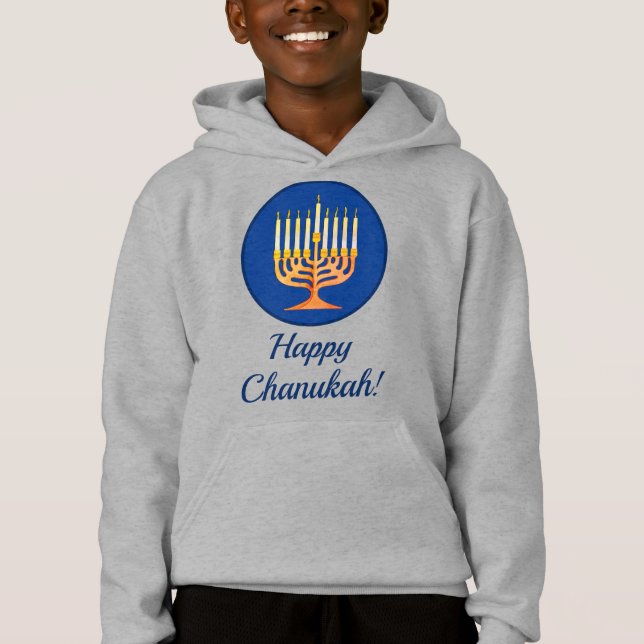 Lycklig Chanukah! Menorah Personlig T Shirt (Framsida)