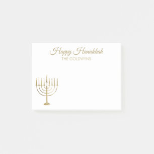 Lycklig Chanukah menorahelgdag 4x3 Post-it Block