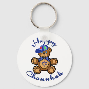 Lycklig Chanukah nalle Nyckelring