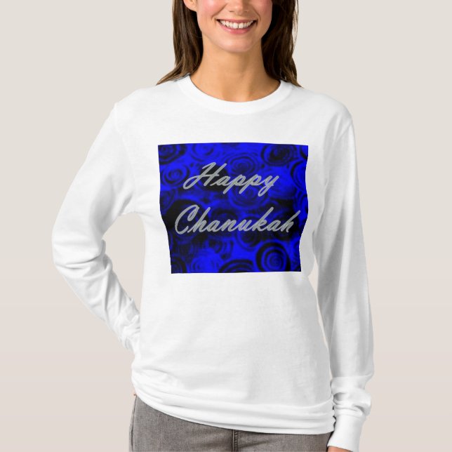 Lycklig Chanukah Swirls Tee (Framsida)