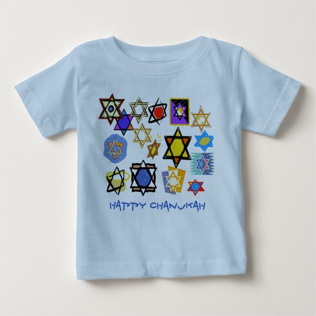 LYCKLIG CHANUKKAH BABY TEE SHIRS - HÖGA HELGDAGAR (Framsida)