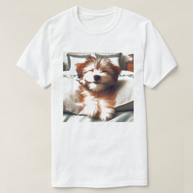 Lycklig Chappy Valp T Shirt (Design framsida)