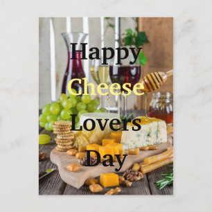 Lycklig Cheese Älskare Day Vykort