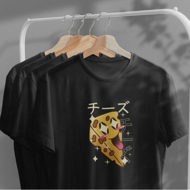 Lycklig Cheese Kawaii T Shirt (Skapare uppladdad)