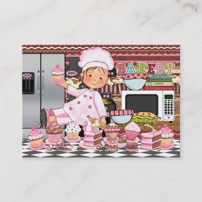 Lycklig Chef/catering/bageri - SRF Visitkort (Framsida)