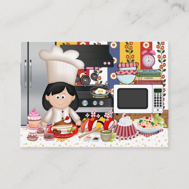 Lycklig Chef/catering - SRF Visitkort (Framsida)