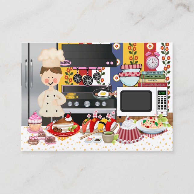 Lycklig Chef/catering - SRF Visitkort (Framsida)