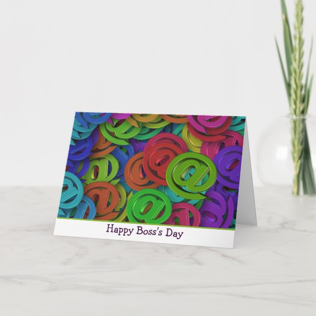 Lycklig Chef-dag med @ ampersat-tecken Kort (Framsida)