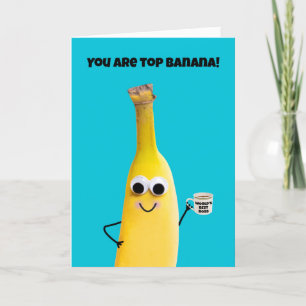 Lycklig Chef Europadagen Top Banana Humor Helgkort