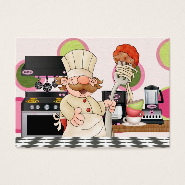 Lycklig Chef Kitchen Card - SRF Visitkort (Framsidan)