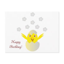 Lycklig chick i ett ägg