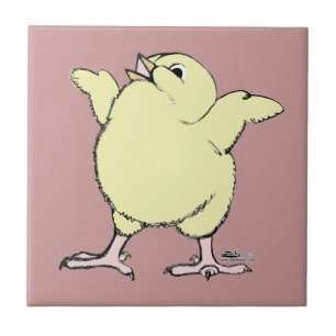 Lycklig Chick Kakelplatta