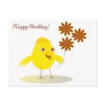 Lycklig chick med blommor