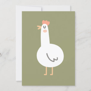 Lycklig Chicken Inbjudningar