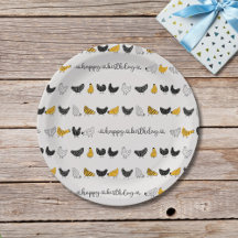 Lycklig Chicken Land Farm Animal Mönster