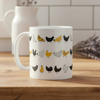 Lycklig Chicken Land Farm Animal Mönster Kaffemugg