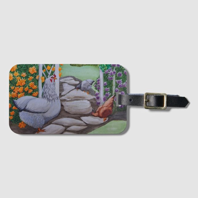 Lycklig Chicken Park Bagagebricka (Framsida horisontal)