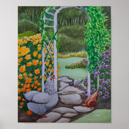 Lycklig Chicken Park Poster