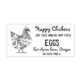 Lycklig Chickens Egg Carton Frimärke Stämpel