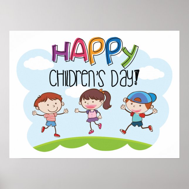 Lycklig Childrens dag Poster (Framsidan)