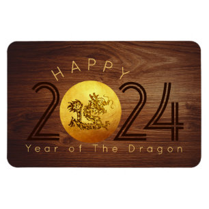 Lycklig China Wood Dragon 2024 RecPM Magnet