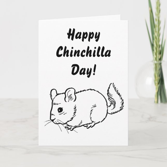Lycklig Chinchilla Day! Kort (Framsida)