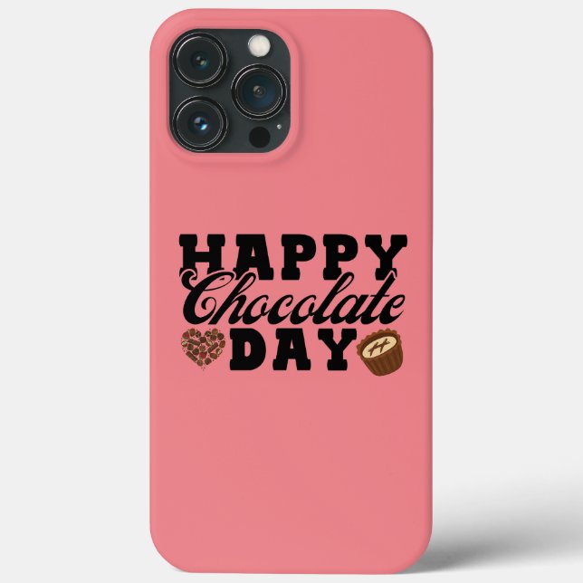 Lycklig Chocolate Day, Chocolate Älskare Glatt (Baksida)