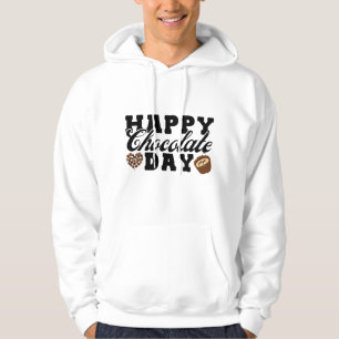 Lycklig Chocolate Day, Chocolate Älskare Glatt Hoodie