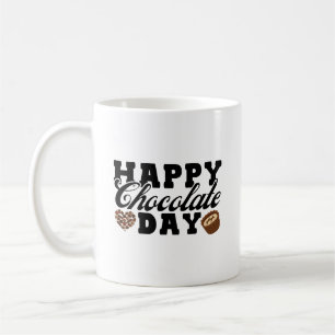 Lycklig Chocolate Day, Chocolate Älskare Glatt Kaffemugg