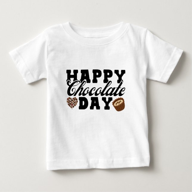Lycklig Chocolate Day, Chocolate Älskare Glatt T Shirt (Framsida)