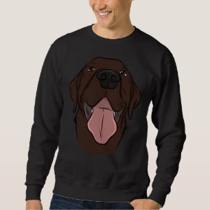 Lycklig Chocolate Lab Lång Ärmad Tröja