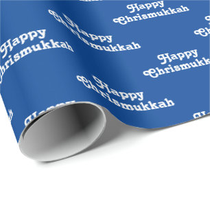 Lycklig Chrismukah blå vit judisk Helgdag söt Presentpapper