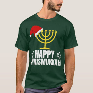 Lycklig Chrismukah Chanukah Pajama Jewish Helgdag  T Shirt